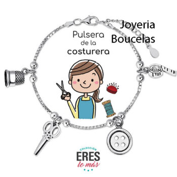Pulsera Plata Promojoya Chica Costurera 9101767
