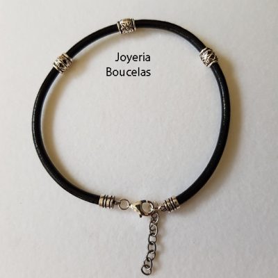 Pulsera Cuero/Plata Chic@ Promojoya 9113956