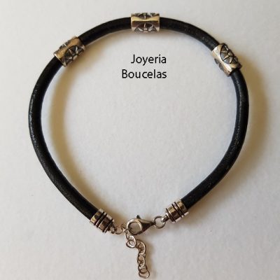 Pulsera Cuero/Plata Chic@ Promojoya 9113966