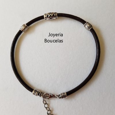 Pulsera Cuero/Plata Chic@ Promojoya 9114143