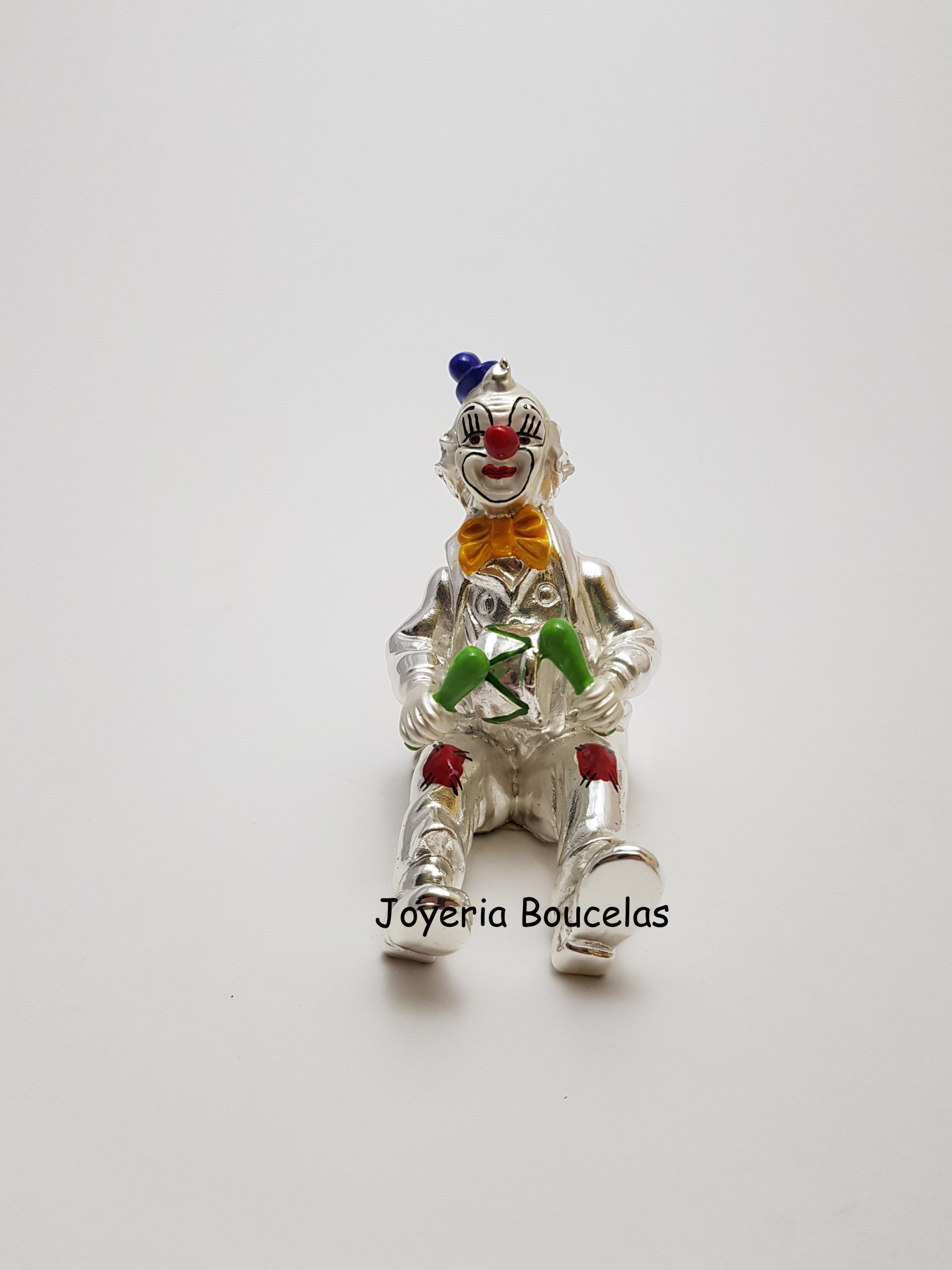 Figura Plata/Resina Payaso Spaliu 992