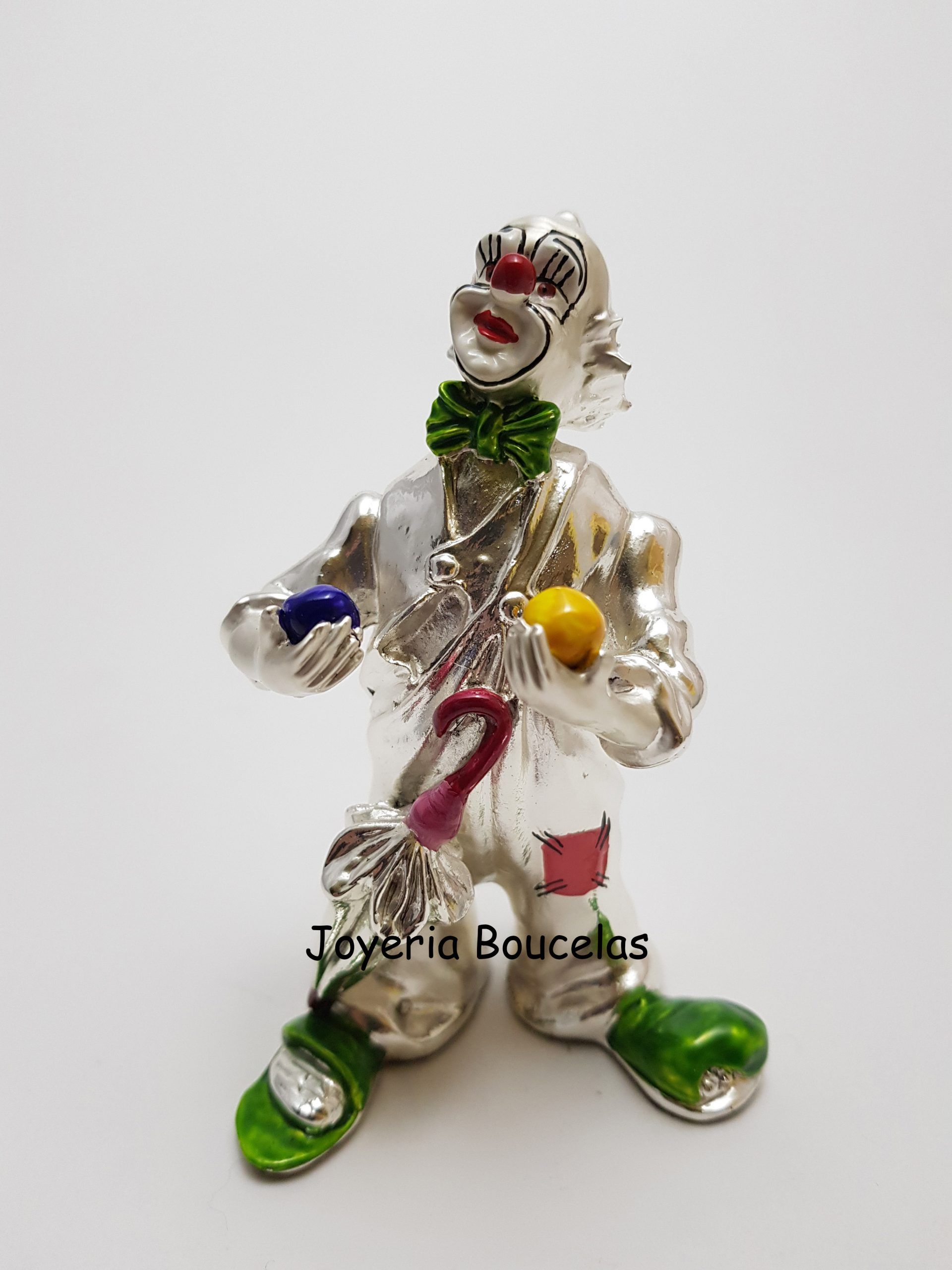 Figura Plata/Resina Payaso Spaliu 995