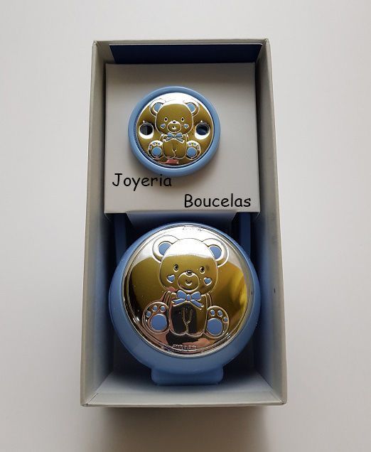 Juego Chupetero y Guardachupetes en Plata Puro PU8574/C