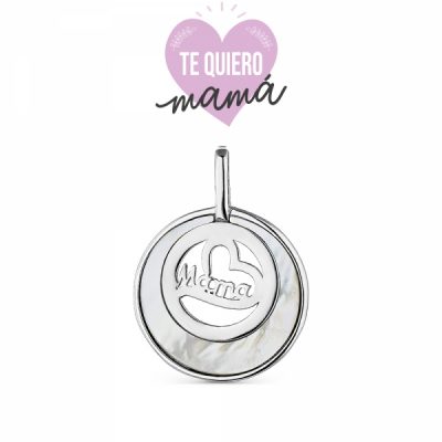 Medalla Plata con Nácar Mamá 9098485