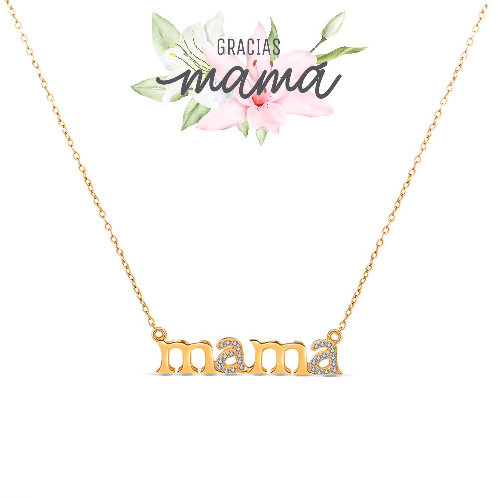 Gargantilla Plata Chapada Mamá Promojoya 9113720