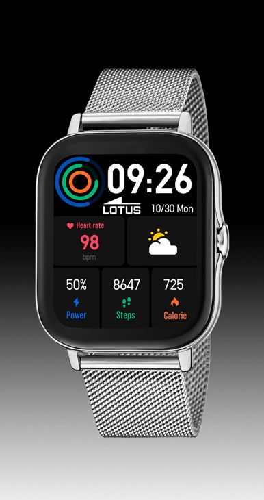 Montre Connectée Lotus 50044/1 - Suivi Santé, écran Tactile, Bracelet Acier Inox