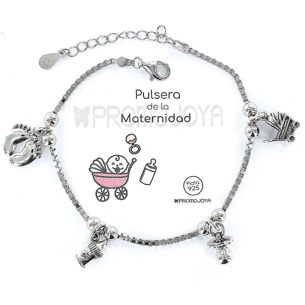 Pulsera Plata Maternidad Promojoya 9101773