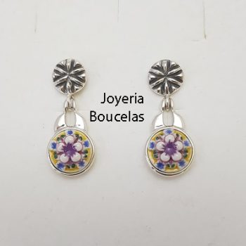 Pendientes Plata/Cerámica Chica JMC P4