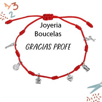 Pulsera Macramé Plata Promojoya Profesor/a 9120739