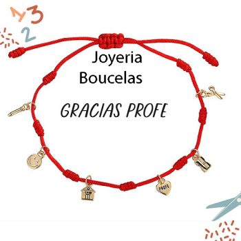 Pulsera Macramé Plata Chapada Promojoya Profesor/a 9120740