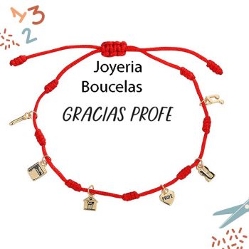 Pulsera Macramé Plata Chapada Promojoya Profesor/a 9120744