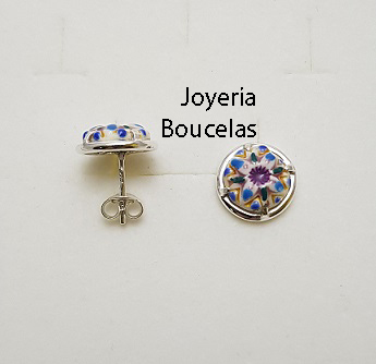 Pendientes Plata/Cerámica Chica JMC P13 - Imagen 2