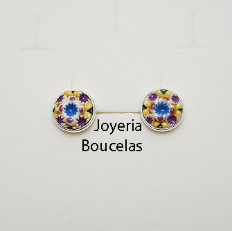 Pendientes Cerámica/Plata Chica JMC P8