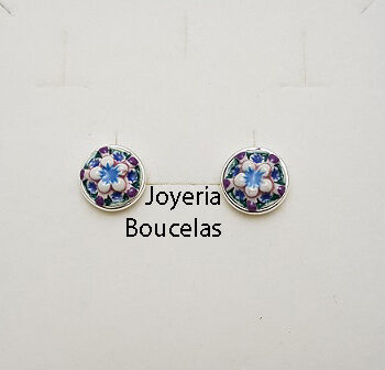 Pendientes Plata/Cerámica Chica JMC PB1