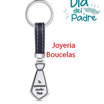 Llavero Acero/Cuero Promojoya Chico 9119663