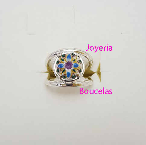 Anillo Plata/Cerámica Chica JMC AD4