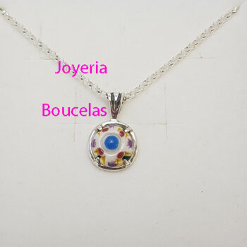 Colgante Plata/Porcelana Chica JMC C24