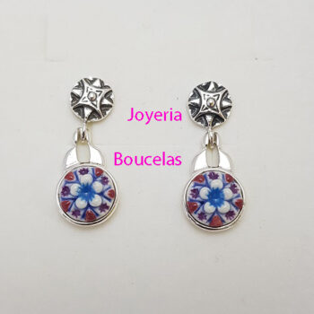 Pendientes Plata/Cerámica Chica JMC P14