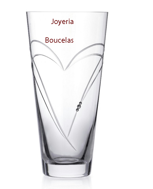 Jarrón Cristal Corazones Global Argenti GA4323