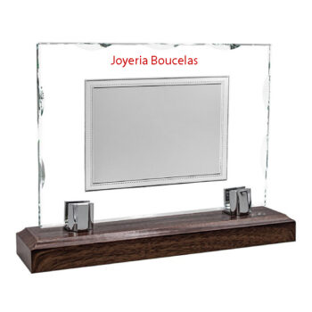 Placa Homenaje Cristal/Madera P/3025/3C