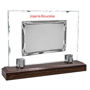 Placa Homenaje Cristal/Madera P/3028/3C
