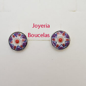 Pendientes Cerámica/Plata Chica JMC PB2