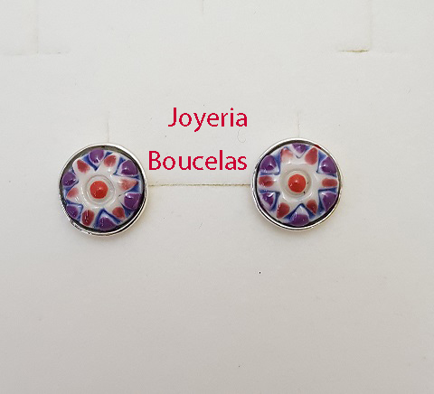 Pendientes Cerámica/Plata Chica JMC PB2