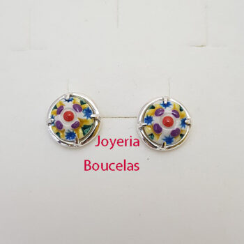 Pendientes Cerámica/Plata Chica JMC PB3