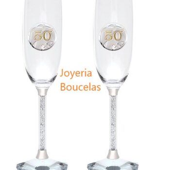Juego Copas Cristal Global Argenti 50 Aniversario GA4290C