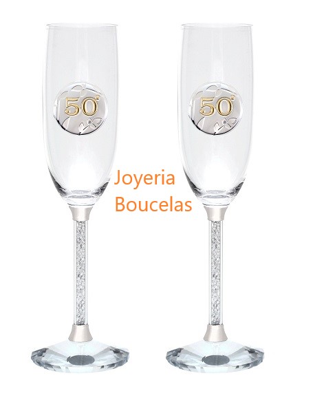Juego Copas Cristal Global Argenti 50 Aniversario GA4290C